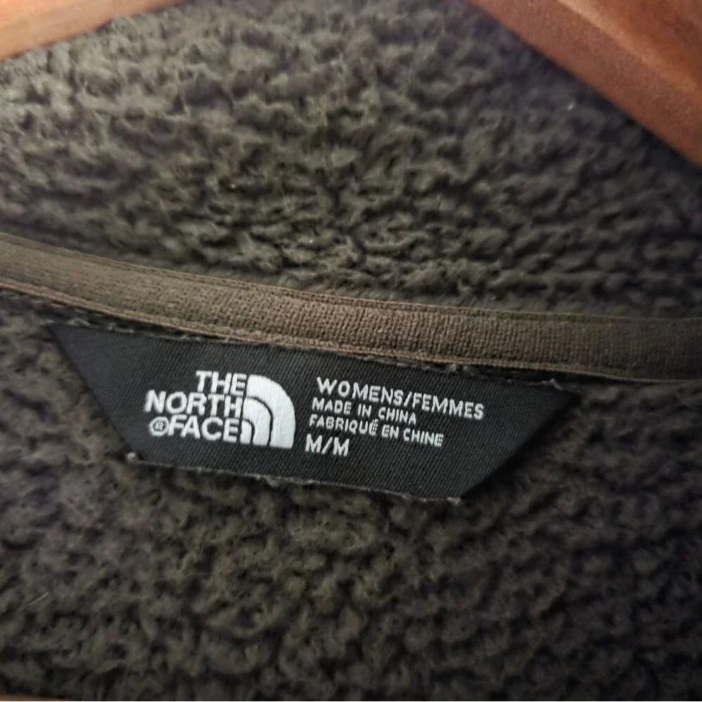 The North Face Women's M Campshire Fleece Sherpa Vest Jacket Green Full-Zip - Picture 5 of 7